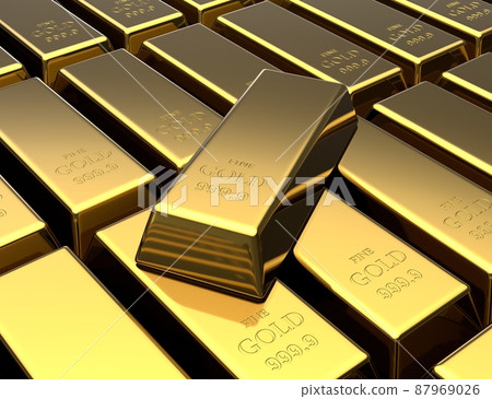 Golden bars background 87969026