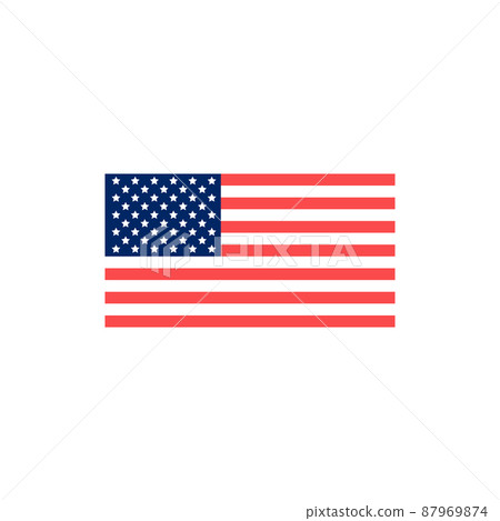 USA Flag Isolated 87969874