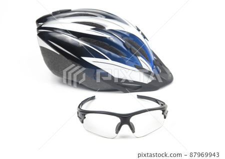 bike transparent glasses on the background of the helmet bike transparent glasses on the background of the helmet 87969943