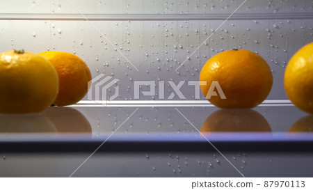drip system for defrosting household refrigerator for food close-up. drip system for defrosting household refrigerator for food close-up. 87970113