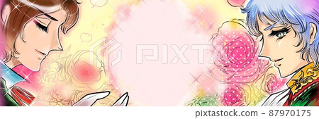 70 年代少女漫畫英俊王子約會邀請幻想插圖 87970175