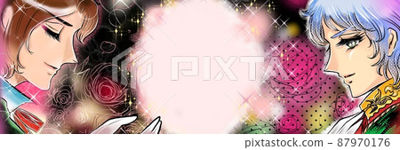 70 年代少女漫畫英俊王子約會邀請幻想插圖 87970176