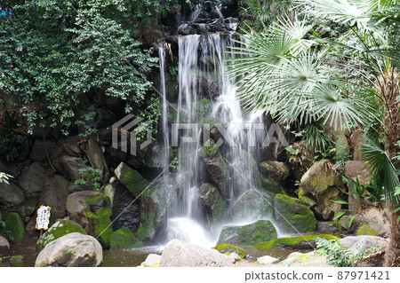 The garden of Nanushinotaki Park, a waterfall surrounded by greenery [Kita Ward, Tokyo] 87971421