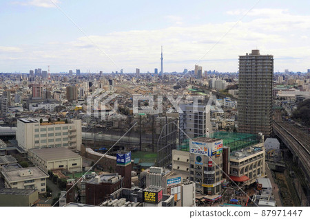 Kitatopia展望台大廳，城市景觀和東京晴空塔[東京都北區] 87971447
