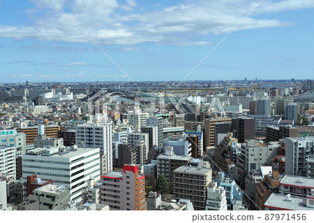Kitatopia展望台大廳，隅田川方向的街道景觀[東京都北區] 87971456
