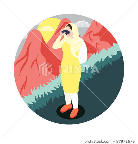 Muslim Woman Explorer Composition Muslim Woman Explorer Composition 87971679