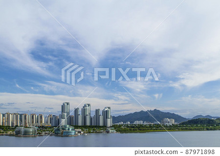 從盤浦大橋眺望漢江公園周邊景色 從盤浦大橋眺望漢江公園周邊景色 87971898