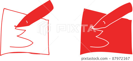 [Fine print] Icon to write on paper 87972167