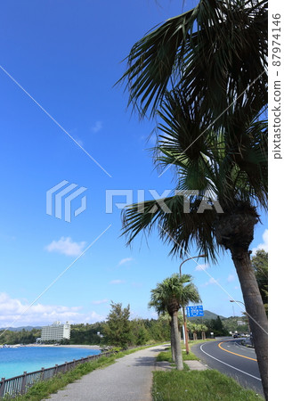 Okinawa Nago Kise Beach and National Highway No. 58 87974146