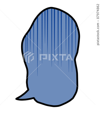 A balloon with a depressed effect line 87974862