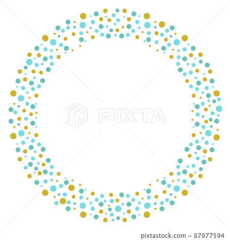 Dotted round frame isolated 87977594