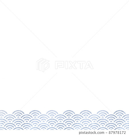 Square template, metallic blue Qinghai wave at the bottom, Japanese pattern background material, white, elegant, gorgeous, traditional luxury Square template, metallic blue Qinghai wave at the bottom, Japanese pattern background material, white, elegant, gorgeous, traditional luxury 87978172