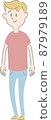 A man wearing a T-shirt 87979189