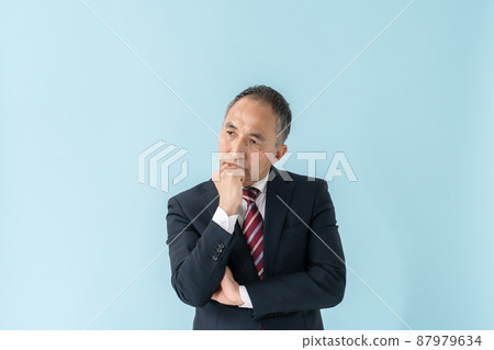 Businessman thinking senior front 87979634