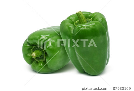 Bell pepper illustration real set Bell pepper illustration real set 87980169