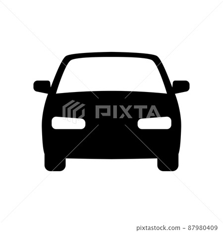 Passenger car icon isolated on white background. Car flat icon. 87980409