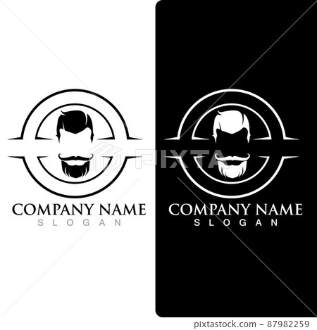 mustache and beard logo and symbol vector mustache and beard logo and symbol vector 87982259