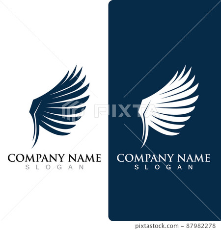 Wing falcon bird  Logo Template vector 87982278