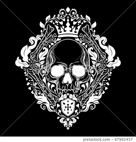 Floral Royal Skull Damask art.eps Floral Royal Skull Damask art.eps 87982457
