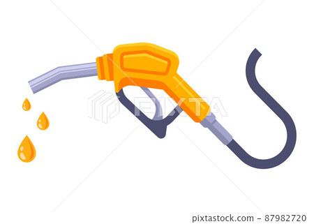 gun at a petrol station to replenish the tank with petrol. 87982720