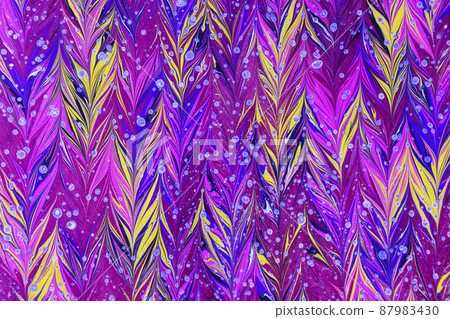 Colorful liquid paints mixed together creating modern abstract. illustrations. Colorful liquid paints mixed together creating modern abstract. illustrations. 87983430