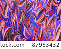 Colorful liquid paints mixed together creating modern abstract. illustrations. 87983432