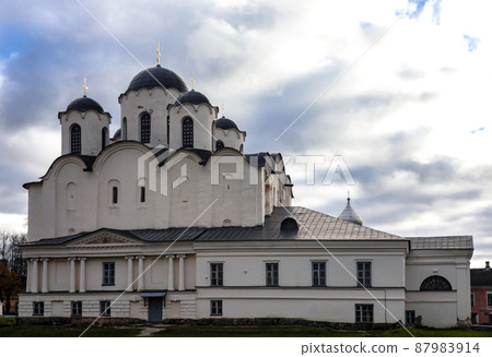 Nikolo-Dvorishchensky Cathedral is one of the oldest temples in Novgorod Veliky. 87983914
