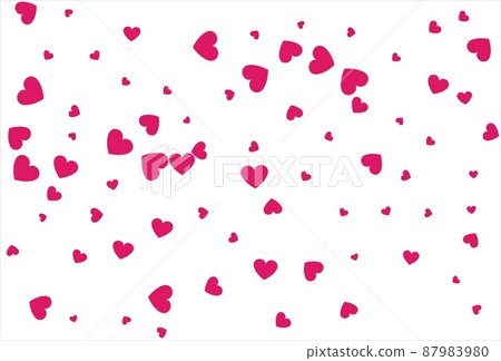 Red heart background. Love confetti background 87983980