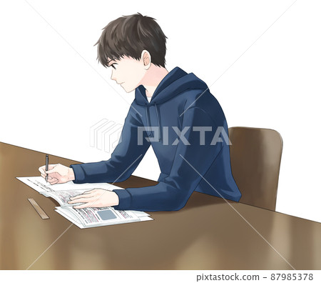 Young man studying 87985378