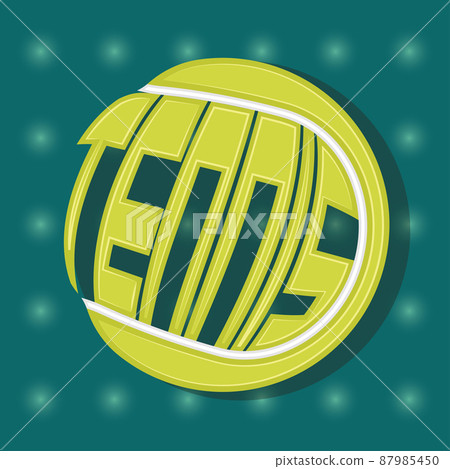 Isolated tennis ball with text Vector 87985450
