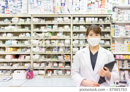 一名在配藥藥房工作的婦女 87985783