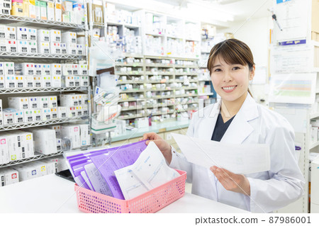 一名在配藥藥房工作的婦女 87986001