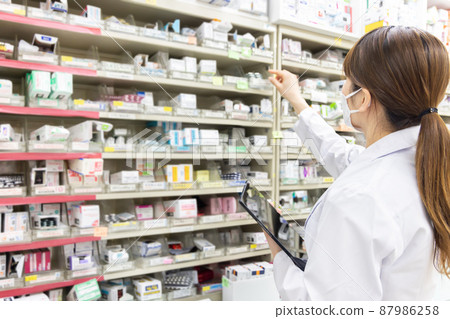 一名在配藥藥房工作的婦女 87986258