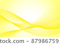 Yellow wavy gradient background material 87986759