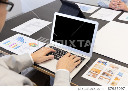 Business design development meeting scene 87987097
