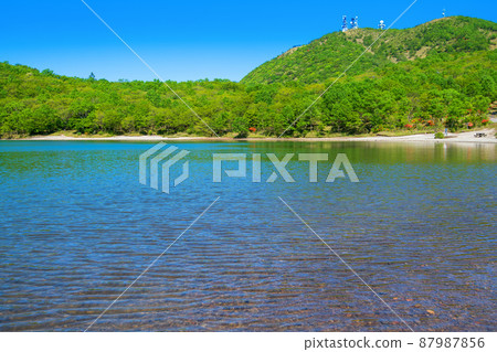 Akagi Park Onuma Jizodake View from the lakeside Early summer scenery Akagi Park Onuma Jizodake View from the lakeside Early summer scenery 87987856
