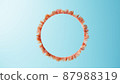 Countless fibers forming a round frame. 3D illustration. 87988319
