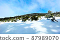 Yatsugatake Blue trees and snowy mountains with beautiful snow 87989070