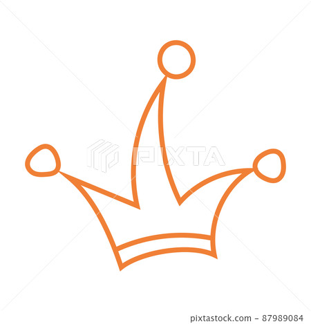 Isolated jester hat icon flat and simple design Vector Isolated jester hat icon flat and simple design Vector 87989084