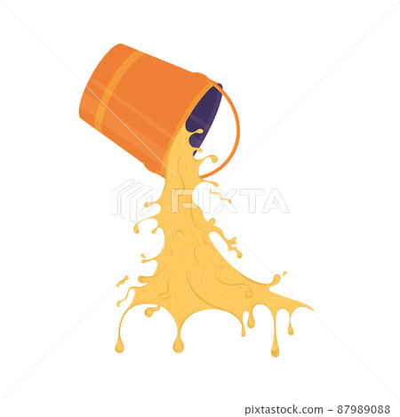 Isolated bucket dropping honey image Vector Isolated bucket dropping honey image Vector 87989088