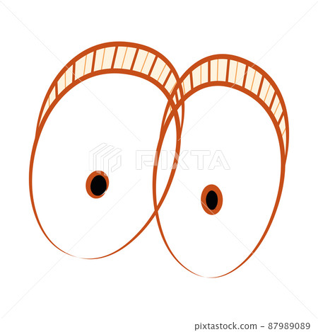 Isolated pair of cartoonish eyes Vector Isolated pair of cartoonish eyes Vector 87989089