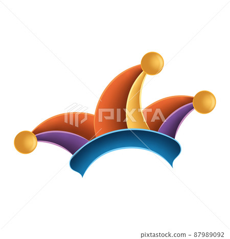 Isolated colored jester hat image Vector Isolated colored jester hat image Vector 87989092