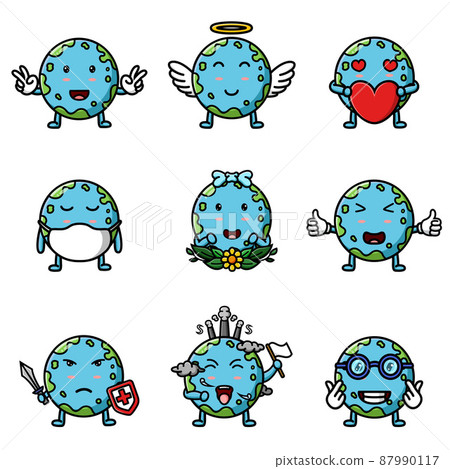 The healthy earth of the mascot bundle set The healthy earth of the mascot bundle set 87990117