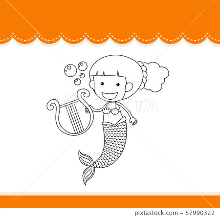 Worksheets template with mermaid outline Worksheets template with mermaid outline 87990322