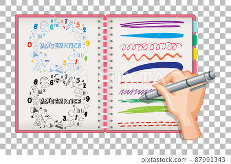 Hand writing math formula and doodle on... - Stock Illustration [87991343]  - PIXTA