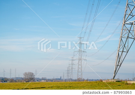 electric pole on an beautiful day electric pole on an beautiful day 87993863