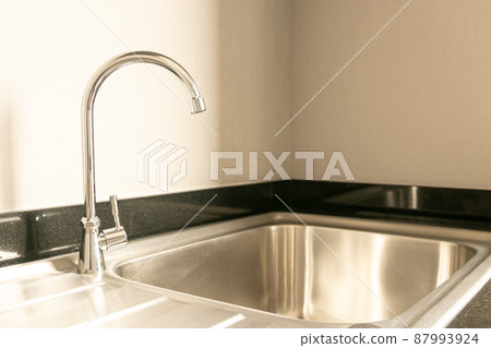 stainless steel sink and tap 87993924