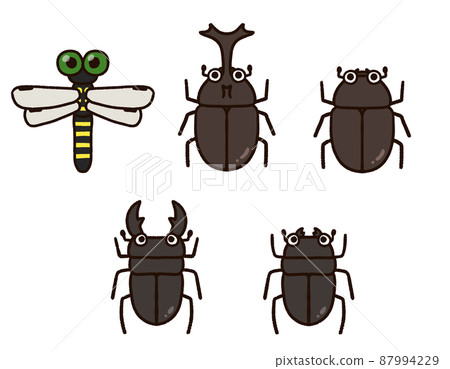 Cute summer insects set 87994229