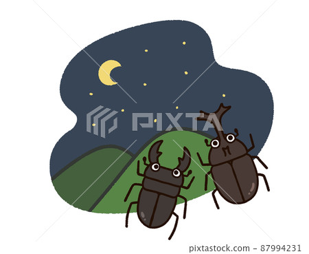 山景與夏蟲 夜甲蟲 鍬蟲 山景與夏蟲 夜甲蟲 鍬蟲 87994231