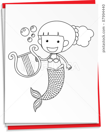 Worksheets template with mermaid outline Worksheets template with mermaid outline 87994440